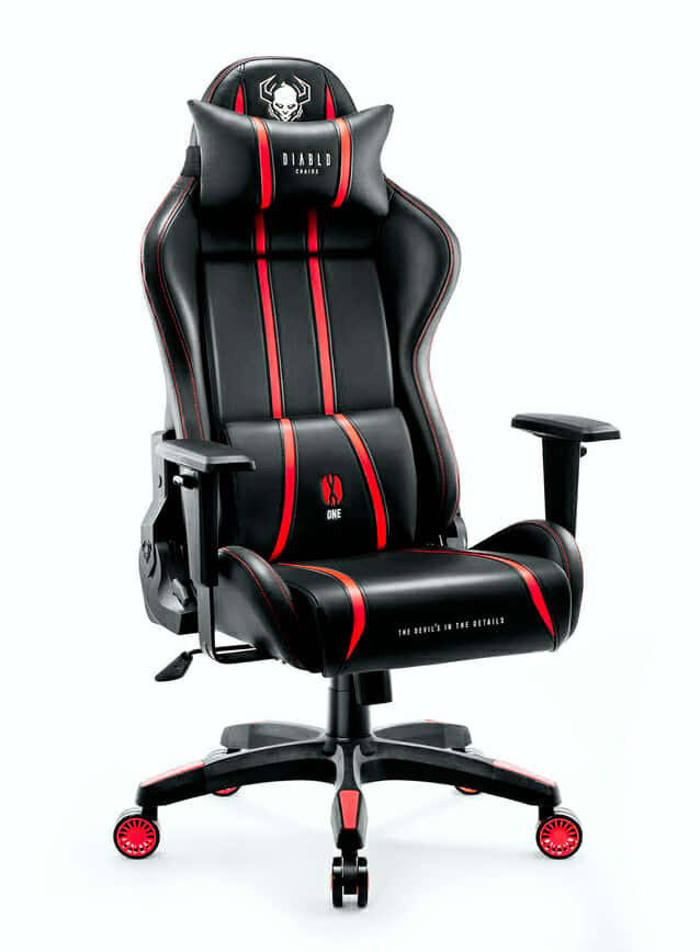 Diablo X-One 2.0 Silla Gaming Gamer Oficina Sillon de Ordenador Reposabrazos Ajustables Cuello/Cojín Lumbar Diseño Ergonómico (Rojo, Kids (S))