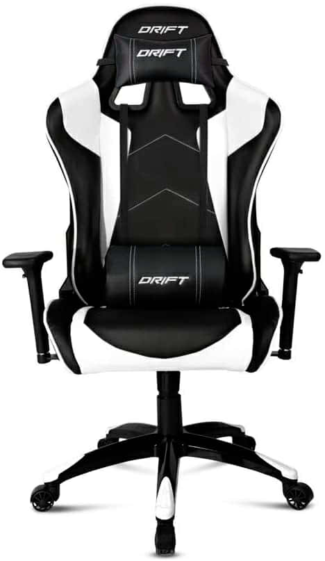 Drift DR300BW - Silla Gaming Profesional, (Polipiel Alta Calidad, Ergonómica), Color Negro/Blanco, 48x61,5x129 cm