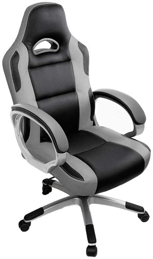 IntimaTe WM Heart Silla Gaming, Silla de Escritorio Oficina Ergonómica, Racing Silla Gamer, Altura Ajustable Asineto Grande Cómodo, Gris