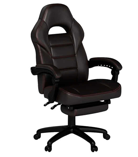 IntimaTe WM Heart Racing Silla de Gamer Ergonómica, Silla de Oficina con Reposapiés Acolchado, Respaldo reclinable, Negro