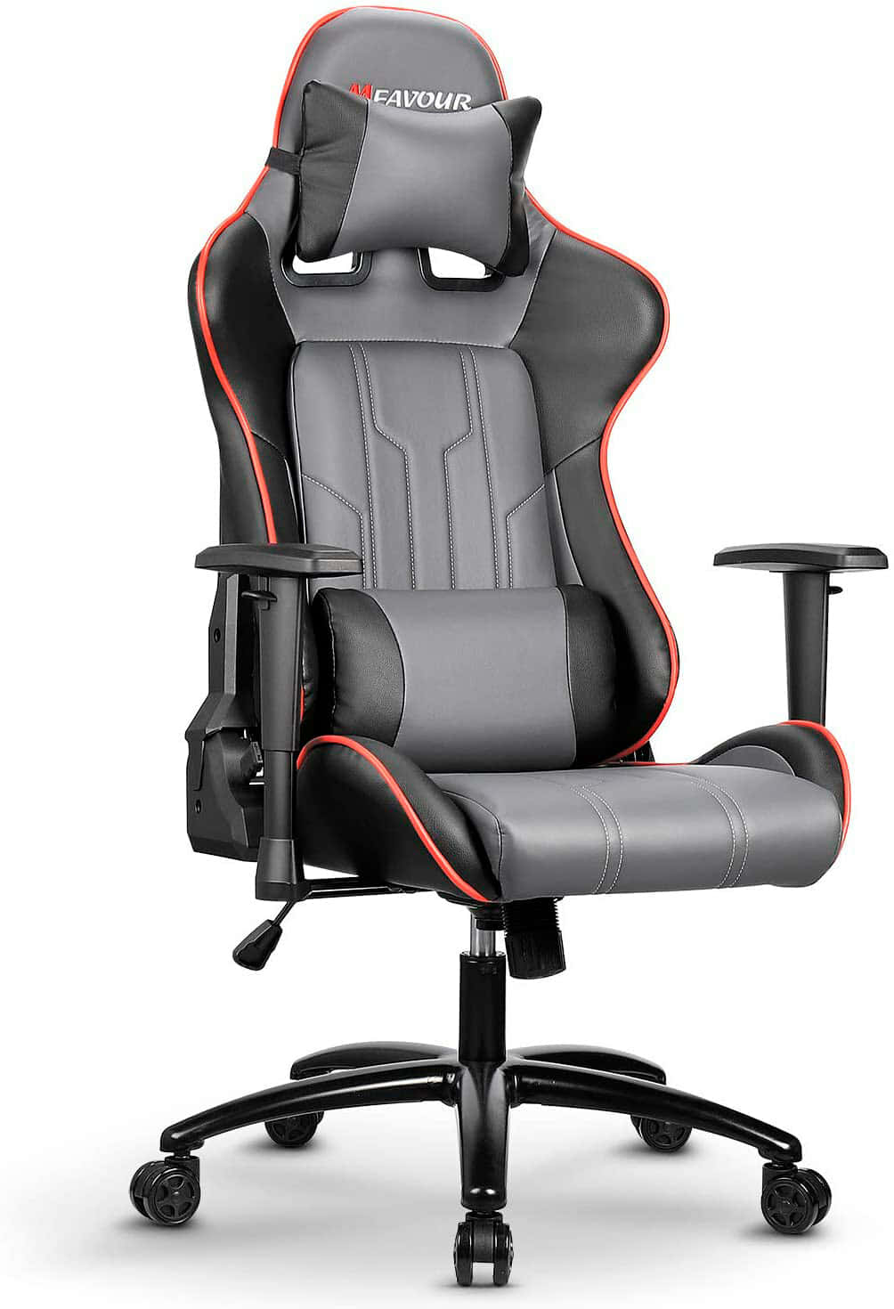 MFAVOR Silla Gaming Silla de Juego Ergonómico Silla de Computadora con Reposacabezas y Almohada Lumbar Respaldo Reclinable Altura Ajustable Carga Máxima 135KG