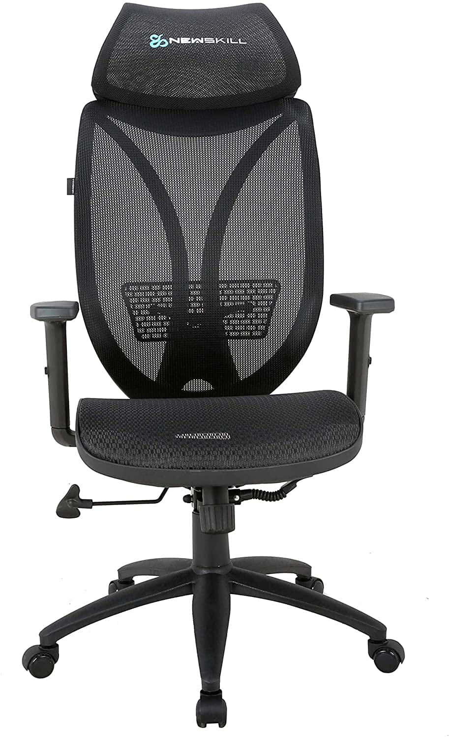 Newskill Aryon - Silla Gaming de Oficina Fabricada en Material mallado (reposacabezas e inclinación de la Espalda Ajustable, reposabrazos Ajustables en Altura) de Color Negro