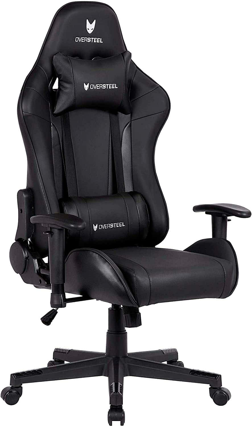 Oversteel - ULTIMET Silla Gaming Profesional Polipiel, Reposabrazos 2D, Ajustable en Altura, Respaldo Reclinable 180º, Pistón Gas Clase 3, Hasta 120Kg, Color Negro